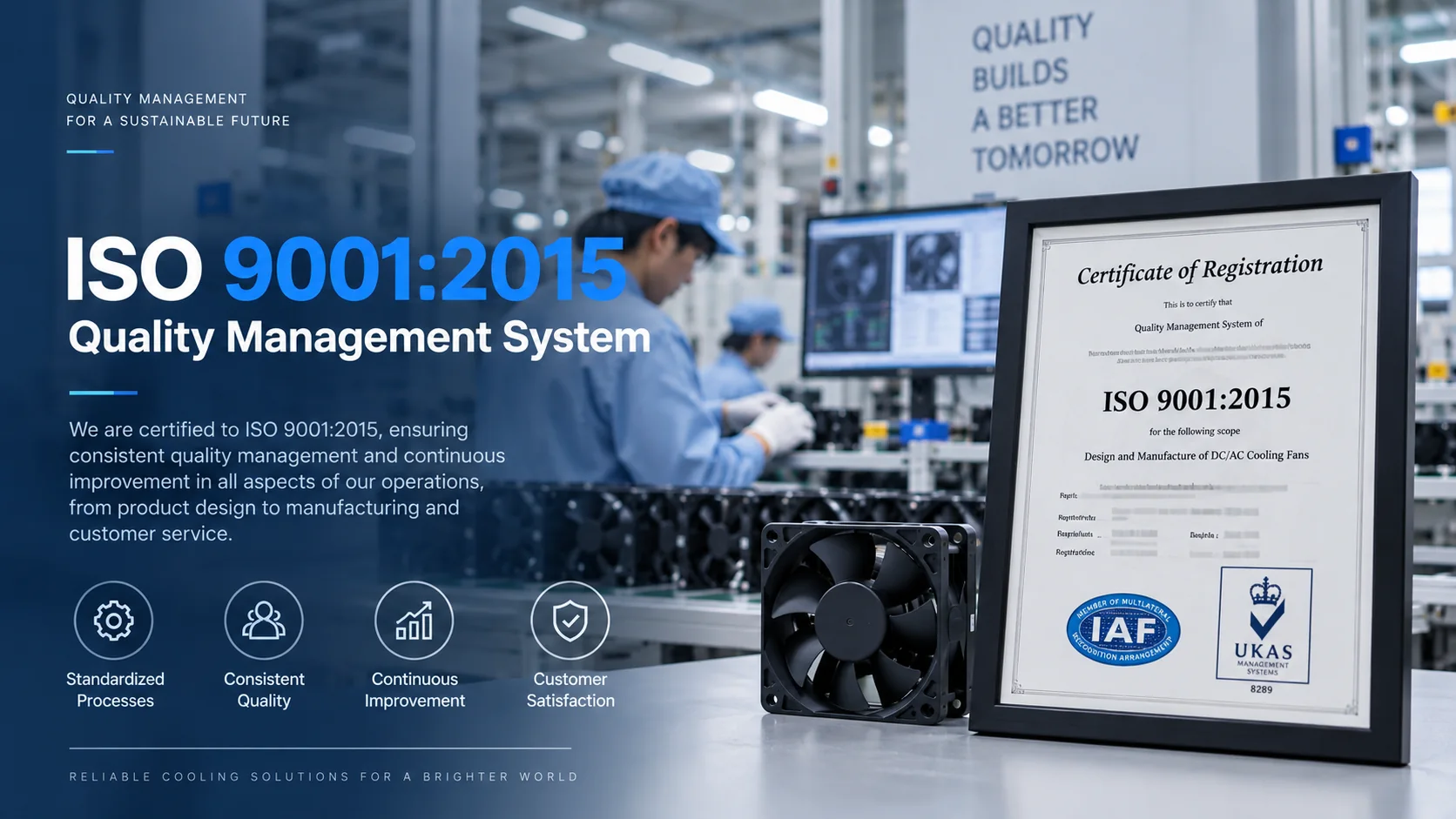 Representative visual for the MEGA Tech ISO 9001:2015 quality management system