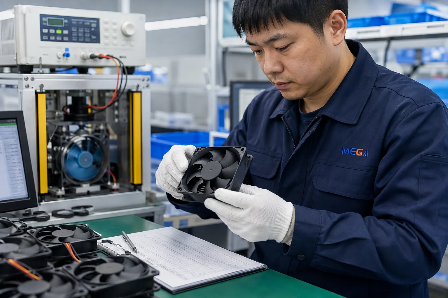 Representative image of cooling fan inspection and verification