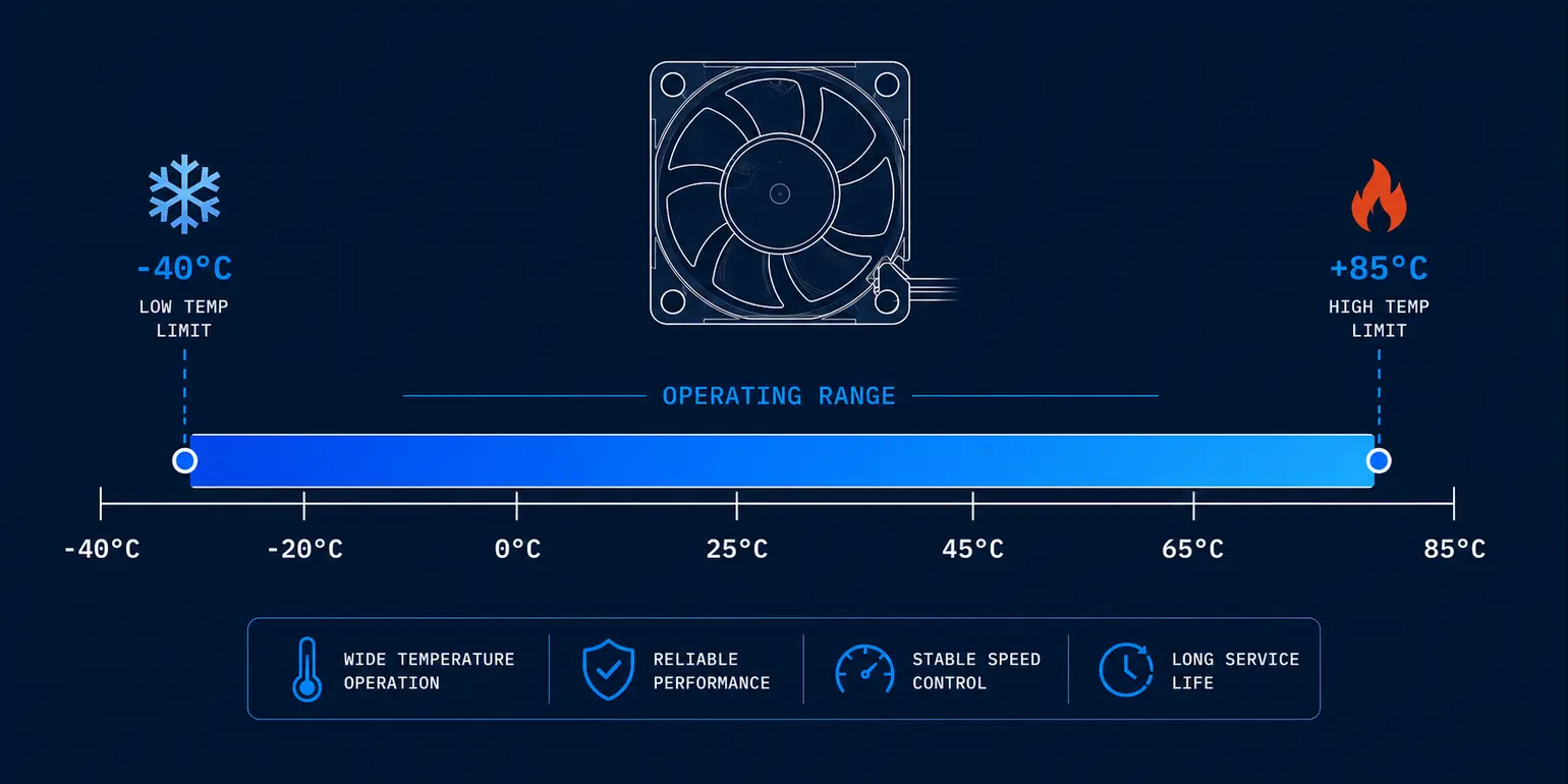Wide temperature operating range from -40 C to +85 C