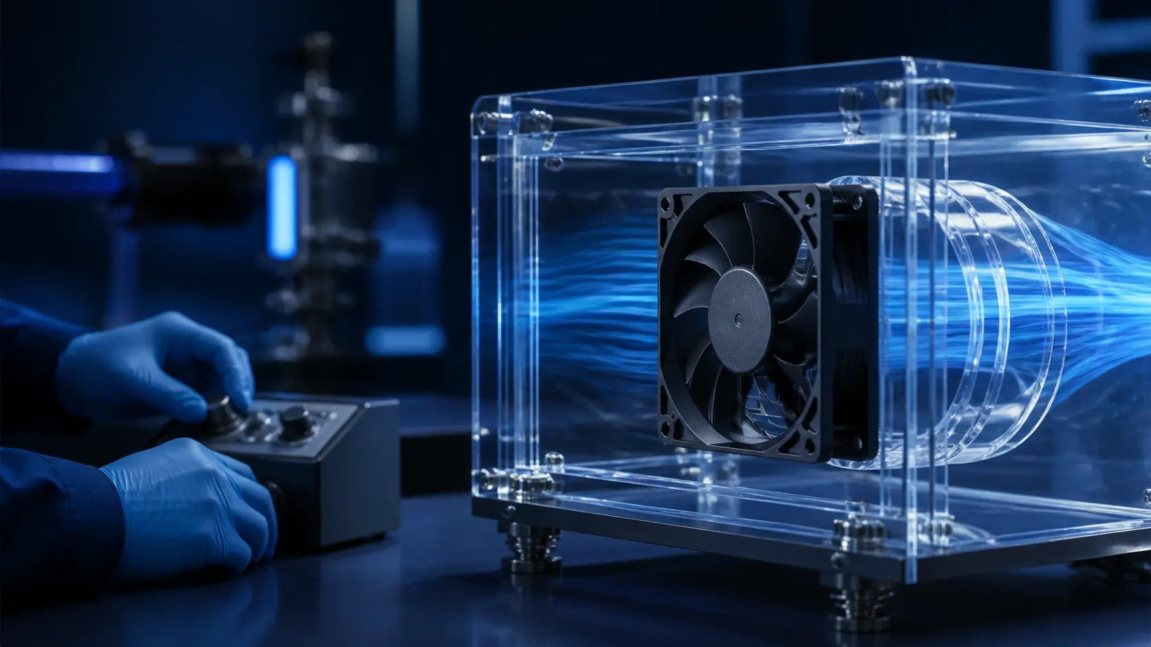 Cooling fan performance validation bench