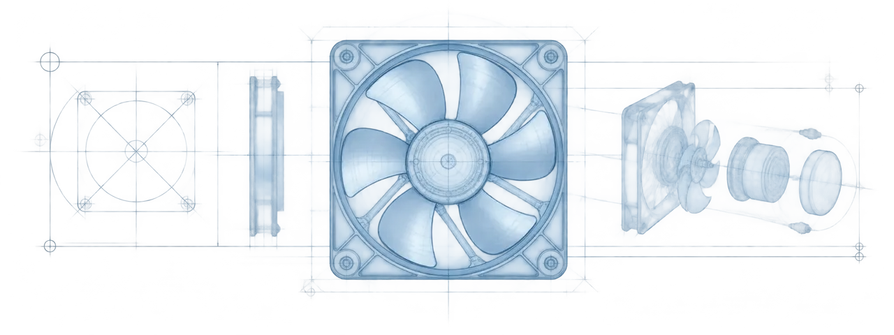 Engineer comparing two fan pressure-flow curves at the installed duty point for an ErP replacement review